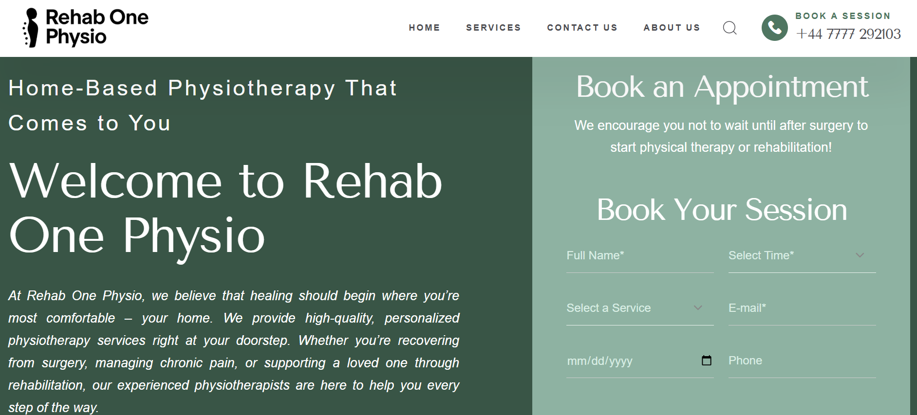 Physiotherapy Website by Jadeed Solutions