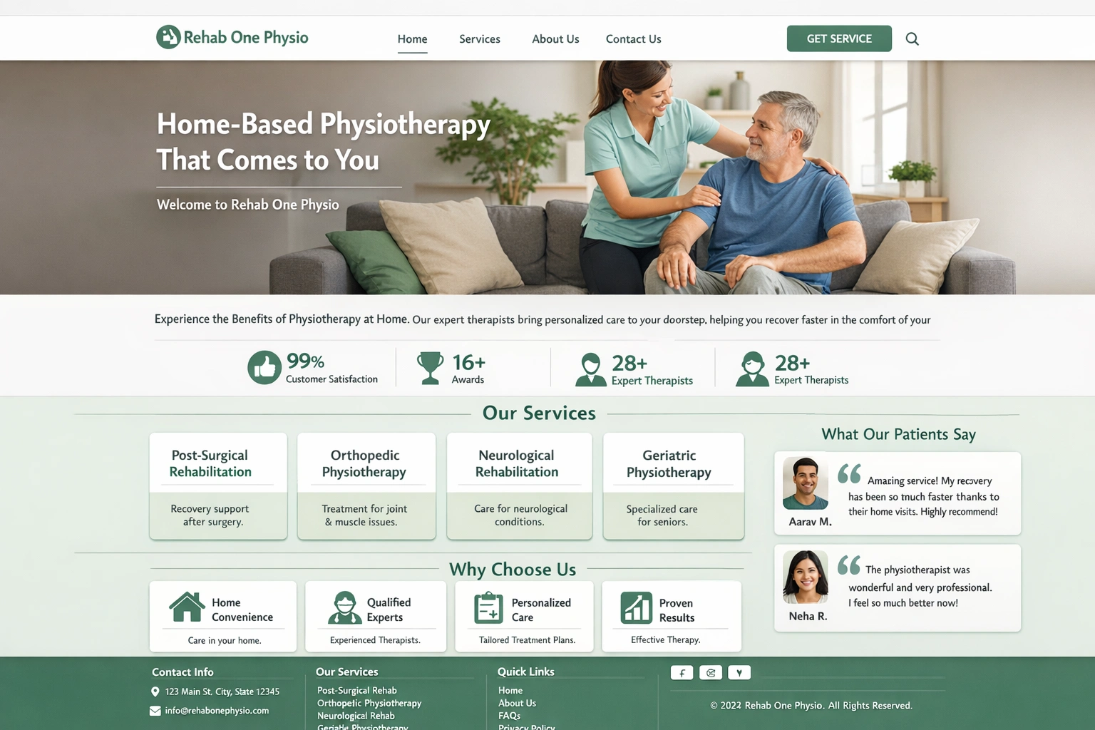 Rehab One Physio Website